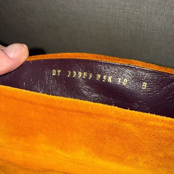 Salvatore Ferragamo orange Suede Wedge Boots - Picture 4 of 7